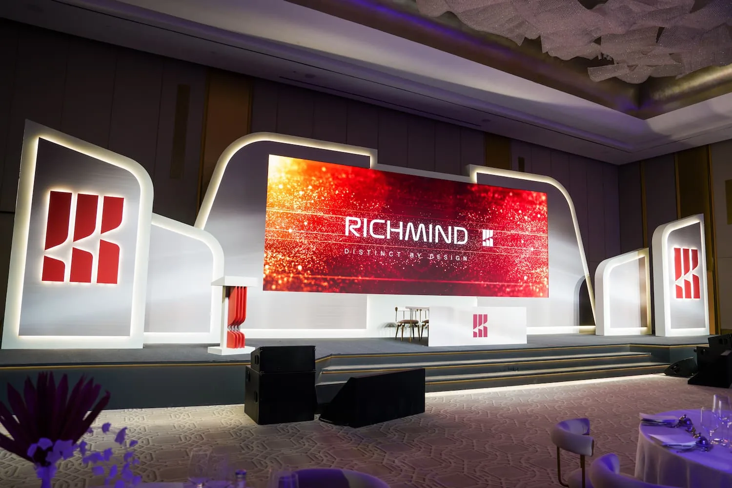 The Richmind stage and screen set for the exclusive PR event